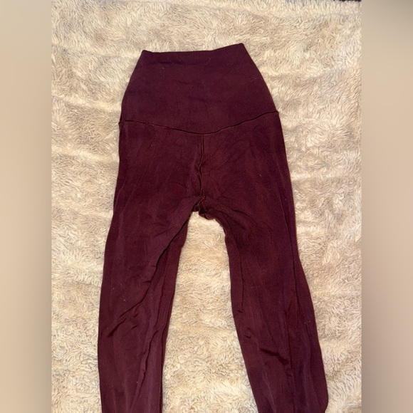 Aerie Women's Burgundy and Red Leggings Flare Crossover V waist High strechy XXS - Picture 8 of 8